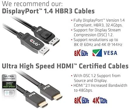 Club 3D Club3D tinklo jungiklis – jungiklis, DP/HDMI KVM jungiklis – dvigubas DP 4K 60Hz