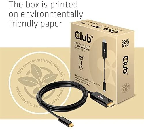 CLUB 3D CAC-1334 HDMI į USB Type-C 4K60Hz aktyvus M/M 1,8 m kabelis