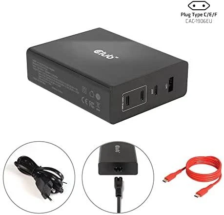 Club 3D 1x USB-A įkroviklis 3x USB-C (CAC-1906)