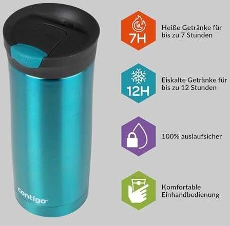 Termopuodelis Contigo Huron Biscay Bay 2095636, 470 ml
