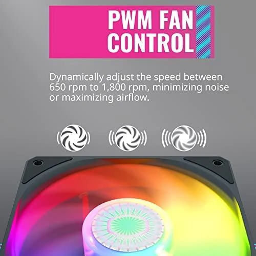 Cooler Master SickleFlow 120 ARGB Kompiuterio korpusui Ventiliatorius 12 cm Juoda