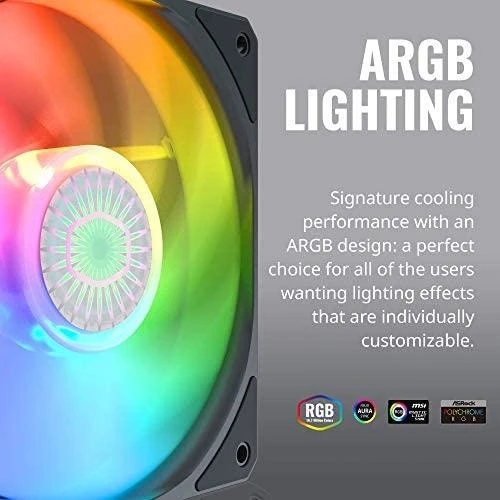 Cooler Master SickleFlow 120 ARGB Kompiuterio korpusui Ventiliatorius 12 cm Juoda