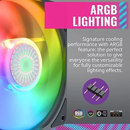 Cooler Master SickleFlow 120 ARGB Kompiuterio korpusui Ventiliatorius 12 cm Juoda