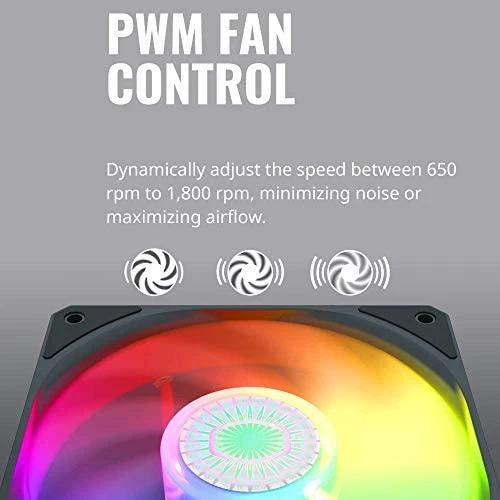 Cooler Master SickleFlow 120 ARGB Kompiuterio korpusui Ventiliatorius 12 cm Juoda