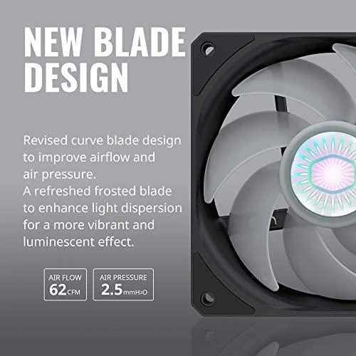 Cooler Master SickleFlow 120 ARGB Kompiuterio korpusui Ventiliatorius 12 cm Juoda