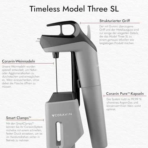Coravin Timeless Three + Wine Preservation System - Juodas