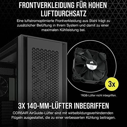 „Corsair“ | Grūdinto stiklo kompiuterio korpusas | 7000D AIRFLOW | Šoninis langas | Juodas | Pilno dydžio bokštas | ATX