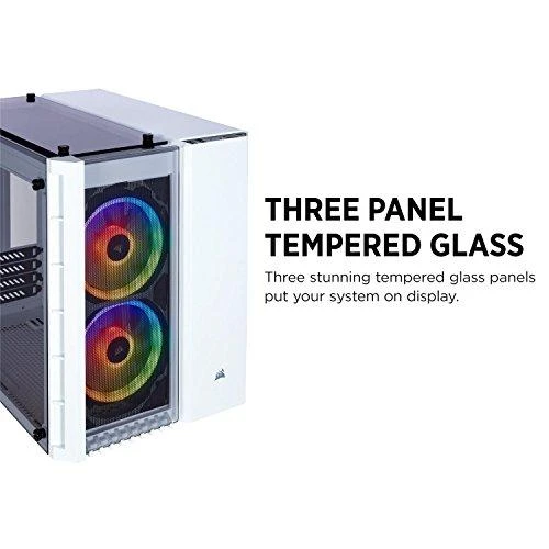 PC korpusas Corsair Crystal 280X RGB Micro-ATX, Baltas