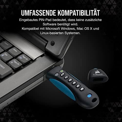 CORSAIR Flash Padlock 3 128GB Secure USB 3.0 Flash Drive su klaviatūra Saugus 256 bitų aparatinės įrangos AES šifravimas