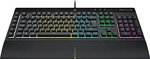 Žaidimų klaviatūra Corsair K55 RGB Pro su 5 zonų RGB pašvietimu, DE išdėstymas