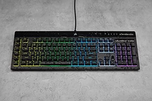 Žaidimų klaviatūra Corsair K55 RGB Pro su 5 zonų RGB pašvietimu, DE išdėstymas