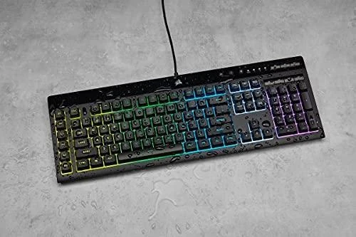 Žaidimų klaviatūra Corsair K55 RGB Pro su 5 zonų RGB pašvietimu, DE išdėstymas