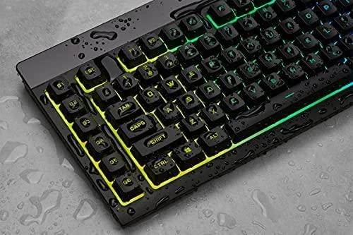 Žaidimų klaviatūra Corsair K55 RGB Pro su 5 zonų RGB pašvietimu, DE išdėstymas