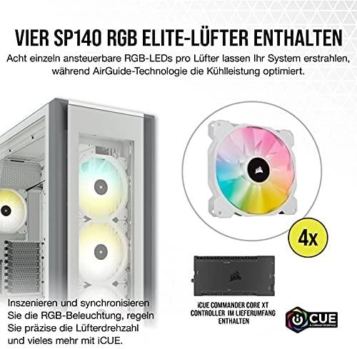Corsair iCUE 7000X RGB grūdintas stiklas Baltas CC-9011227-WW