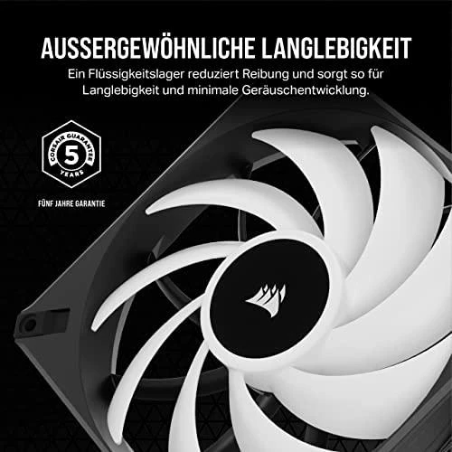 Corsair | 140 mm PWM dviejų ventiliatorių komplektas | iCUE AF140 RGB ELITE | Dėklo ventiliatorius