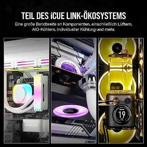 CORSAIR iCUE LINK QX140 RGB Baltas 140 mm magnetinio kupolo ventiliatorius, vienas