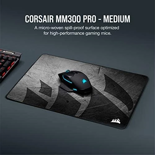Pelės kilimėlis žaidimams Corsair MM300 PRO Premium Spill-Proof Cloth Gaming Mouse Pad — Medium, 360m x 300m x 3mm