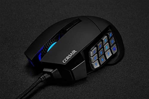 Corsair Scimitar RGB Elite Optinė MOBA/MMO žaidimų pelė, Juoda