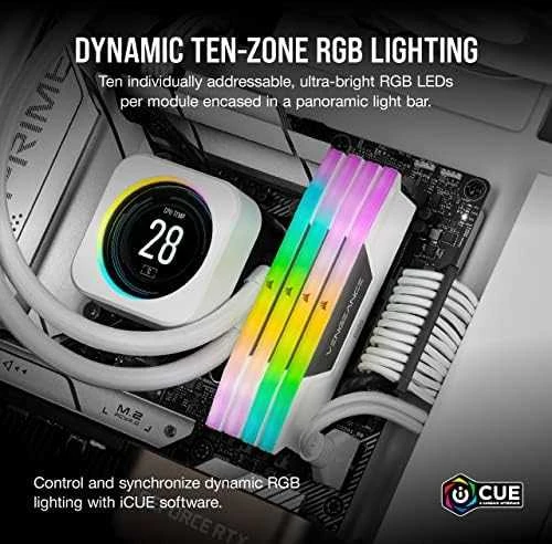 RAM 32 GB PC 5600 CL40 CORSAIR KIT (2 x 16 GB) VENGEANCE RGB su mažmenine kaina