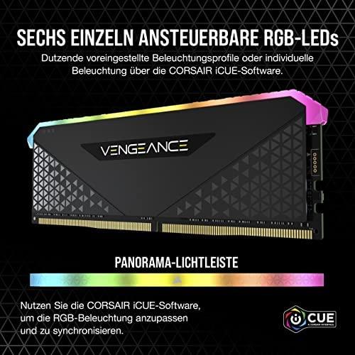 RAM Corsair Vengeance RGB RS Juodas 64GB Kit (2x32GB) DDR4-3600 CL18 DIMM atmintis