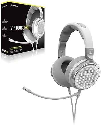 CORSAIR VIRTUOSO PRO su laidu Open Back Streaming/Ausinės Žaidimams Baltas