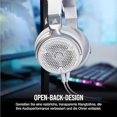 CORSAIR VIRTUOSO PRO su laidu Open Back Streaming/Ausinės Žaidimams Baltas