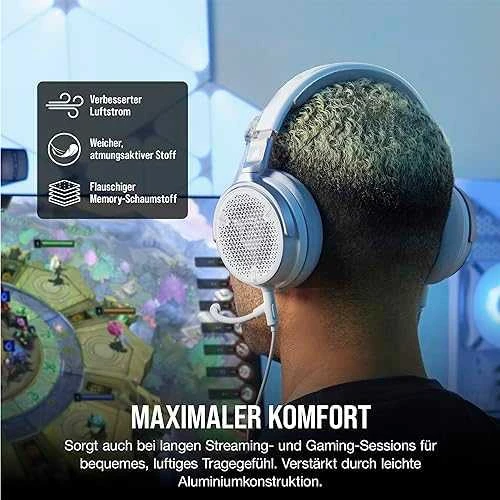 CORSAIR VIRTUOSO PRO su laidu Open Back Streaming/Ausinės Žaidimams Baltas