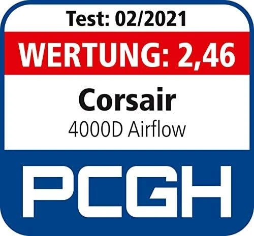 CORSAIR 4000D Airflow grūdinto stiklo vidurinio bokšto Juodas dėklas