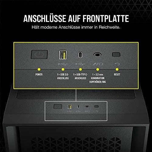 CORSAIR 4000D Airflow grūdinto stiklo vidurinio bokšto Juodas dėklas