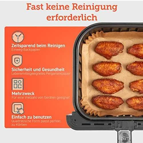 Cosori Popierinės formos karšto oro gruzdintuvėms 100 vnt (20cm - 4,5-6L)