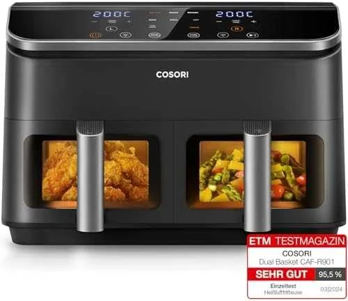 Gruzdintuvė Cosori Dual Basket CAF-R901-8.5 l juoda