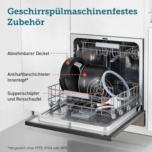 Cosori CMC-CO601-SEU Pressure Cooker juodai-sidabrinis