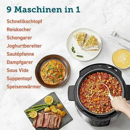 Cosori CMC-CO601-SEU Pressure Cooker juodai-sidabrinis