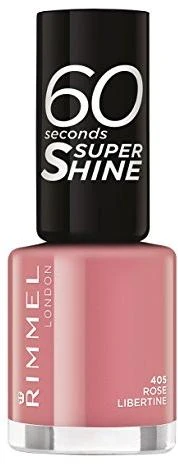 Rimmel London 60 Seconds Super Shine Nagų lakas Moterims 8 ml, 405 Rose Libertine
