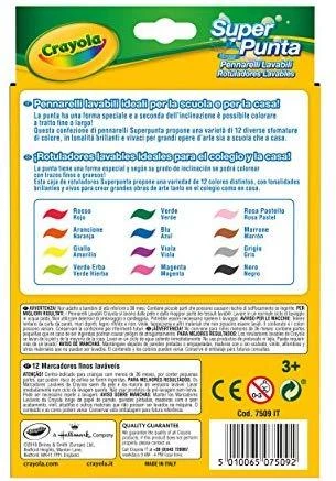Crayola, Inc. 12 SUPER PATARIMAI PLAUNAMAS MARKER