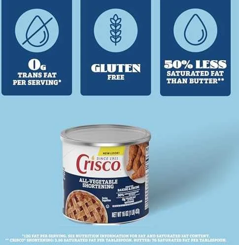 Crisco Daržovių patrumpinimas – 16 uncijų / 453 gr