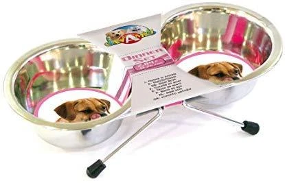 Croci Dubenėliai metaliniai su stovu 2x950ml/16cm