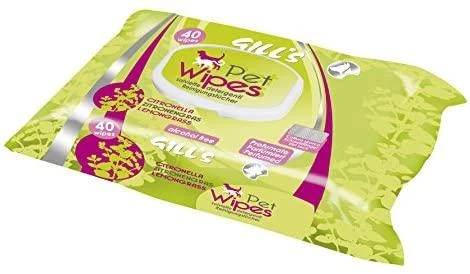 GILL'S servetėlės augintiniams su chlorheksidinu ir aloe vera, 40vnt