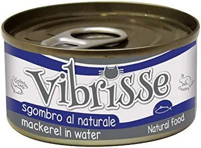 VIBRISSE konservai katėms su skumbre 70g 12vnt