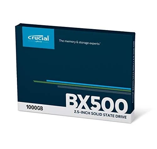 Crucial | BX500 | 1000 GB | SSD sąsaja SATA | Skaitymo greitis 540 MB/s | Rašymo greitis 500 MB/s