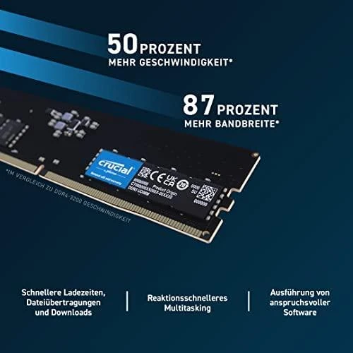 Crucial DDR5 RAM našumo palyginimas