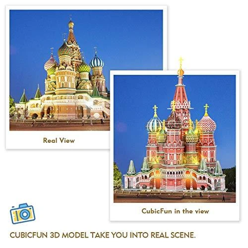 CubicFun 3D dėlionė „Šv. Bazilio katedra“ (LED)
