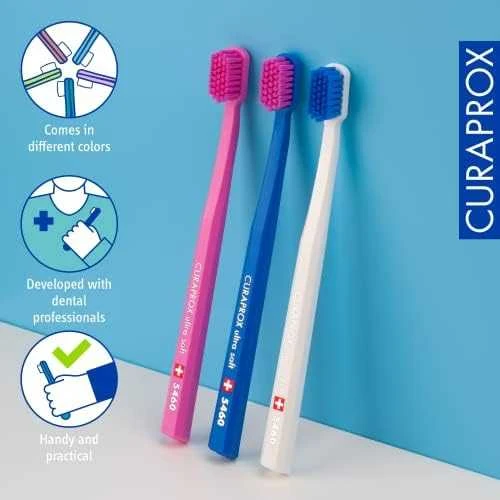 Curaprox Curaprox šepetėliai do zębów CS 5460 ultra soft K1 - 3 vnt