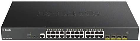 Šakotuvas D-LINK 28 prievadų išmanusis valdomas PoE+ gigabito komutatorius 4x 10G