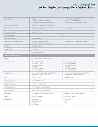 Šakotuvas D-Link DLINK DGS-108/E 8 prievadų Gigabit jungiklis