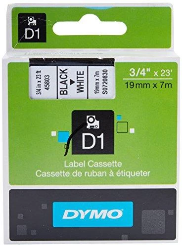 Juostelė DYMO D1 19mm x 7m, juoda ant balto / S0720830 45803
