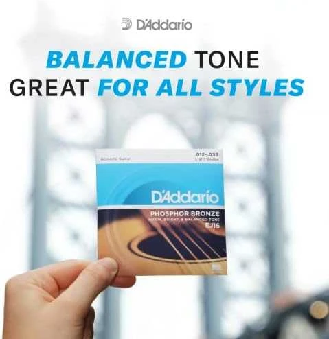 Stygos akustinei gitarai D'Addario EJ26 .011