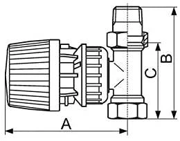 Ventilis Danfoss, RA-N 20 tiesus
