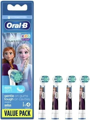 Dantų šepetėlio antgaliai ORAL-B BRAUN Frozen II, 4 vnt.