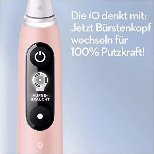 Oral-B Dantų šepetėlis + Travel Case | iO6 | Įkraunamas | Suaugusiems | Šepetėlių skaičius galvutės įeina 1 | Number of teeth brushing modes 5 | Rožinė